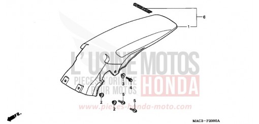 REAR FENDER CR500R1 de 2001